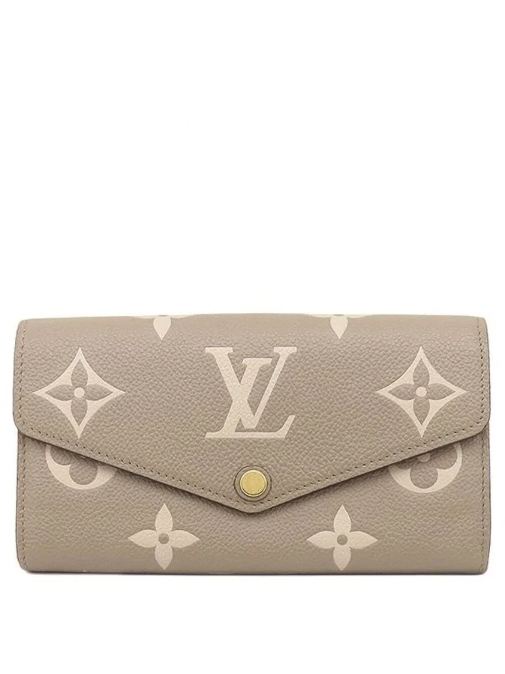Louis Vuitton Wallet Portefeuille Sarah NM Monogram Empreinte Tourterelle Cream